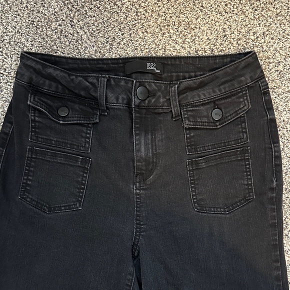 1822 Denim Black Flare Jeans - Picture 2 of 3